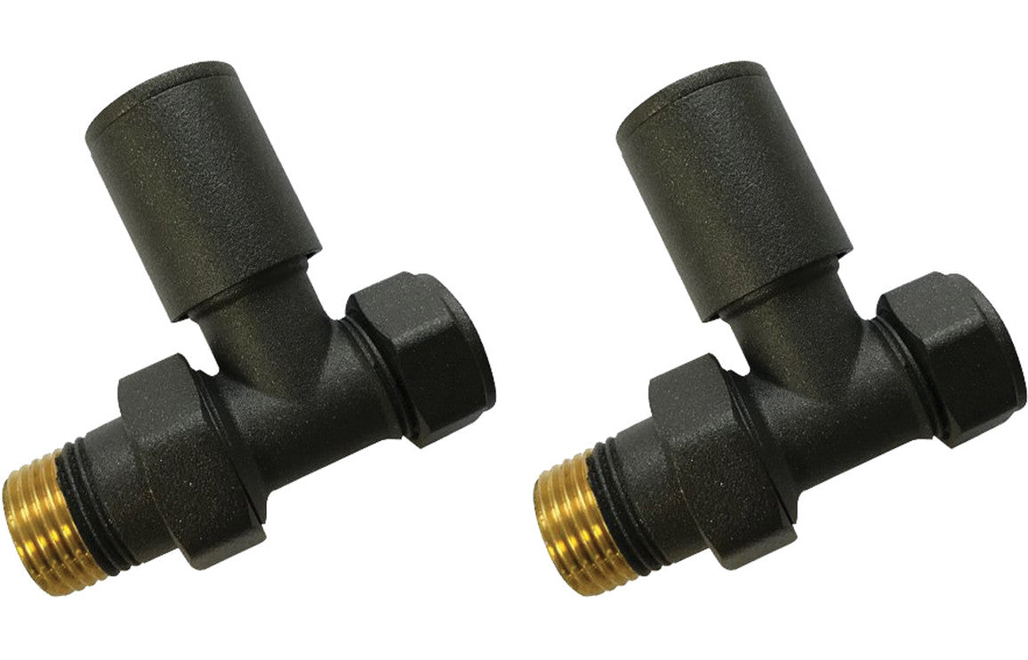 Patterned Anthracite Radiator Valves