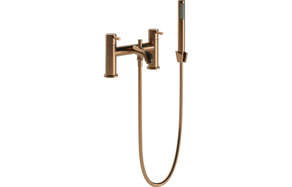 Pescara Bath/Shower Mixer & Bracket - Brushed Bronze