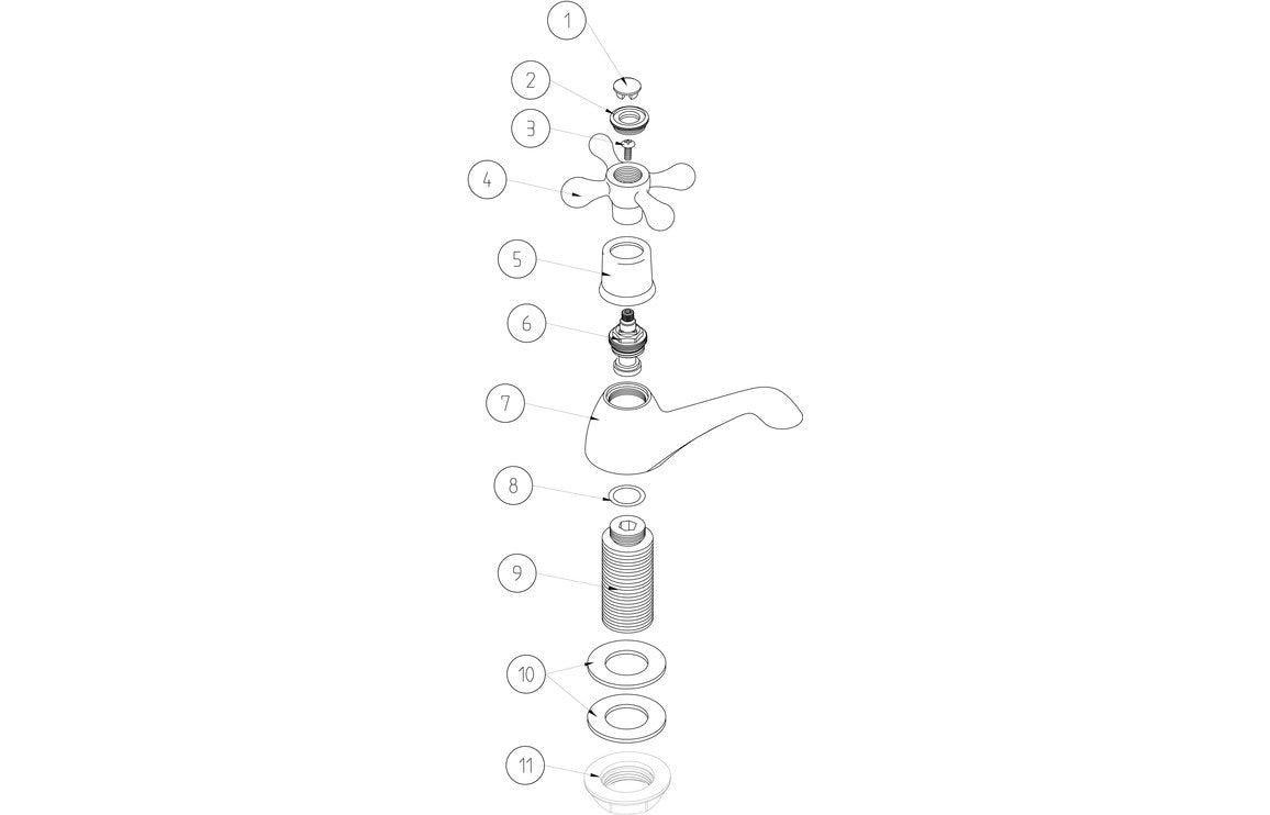 Salton Bath Pillar Taps - Chrome