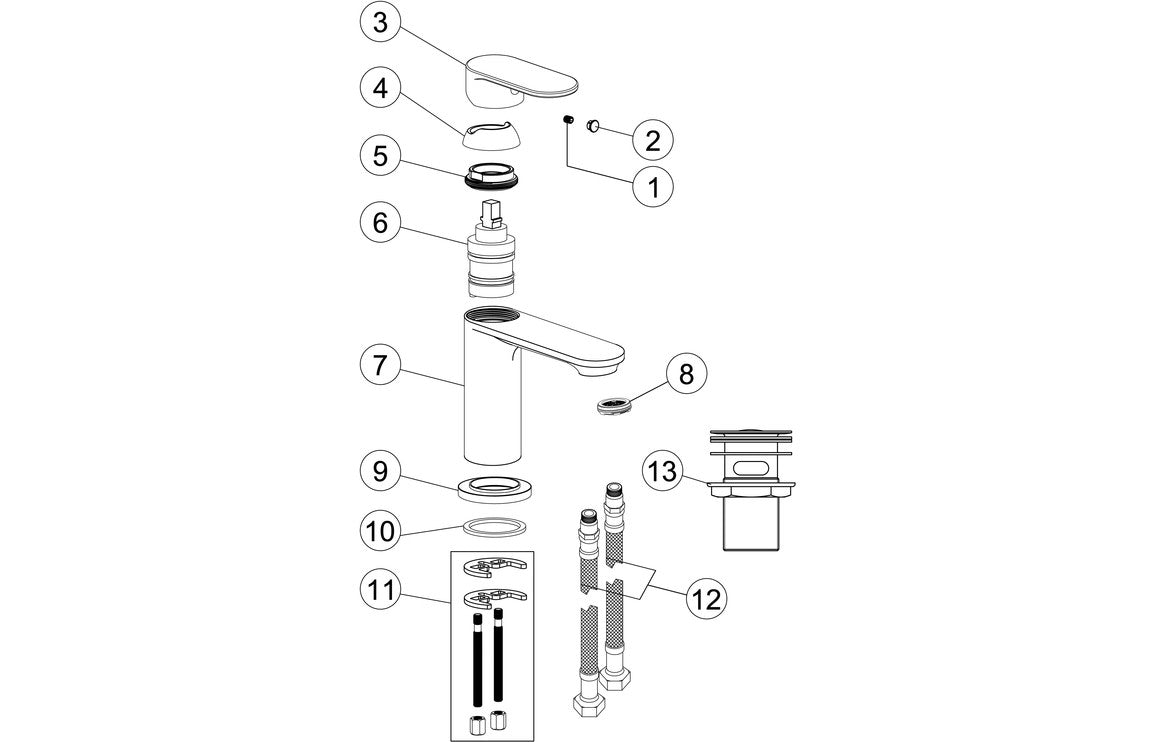 Loire Basin Mixer - Chrome