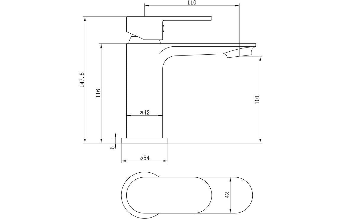 Loire Basin Mixer - Chrome
