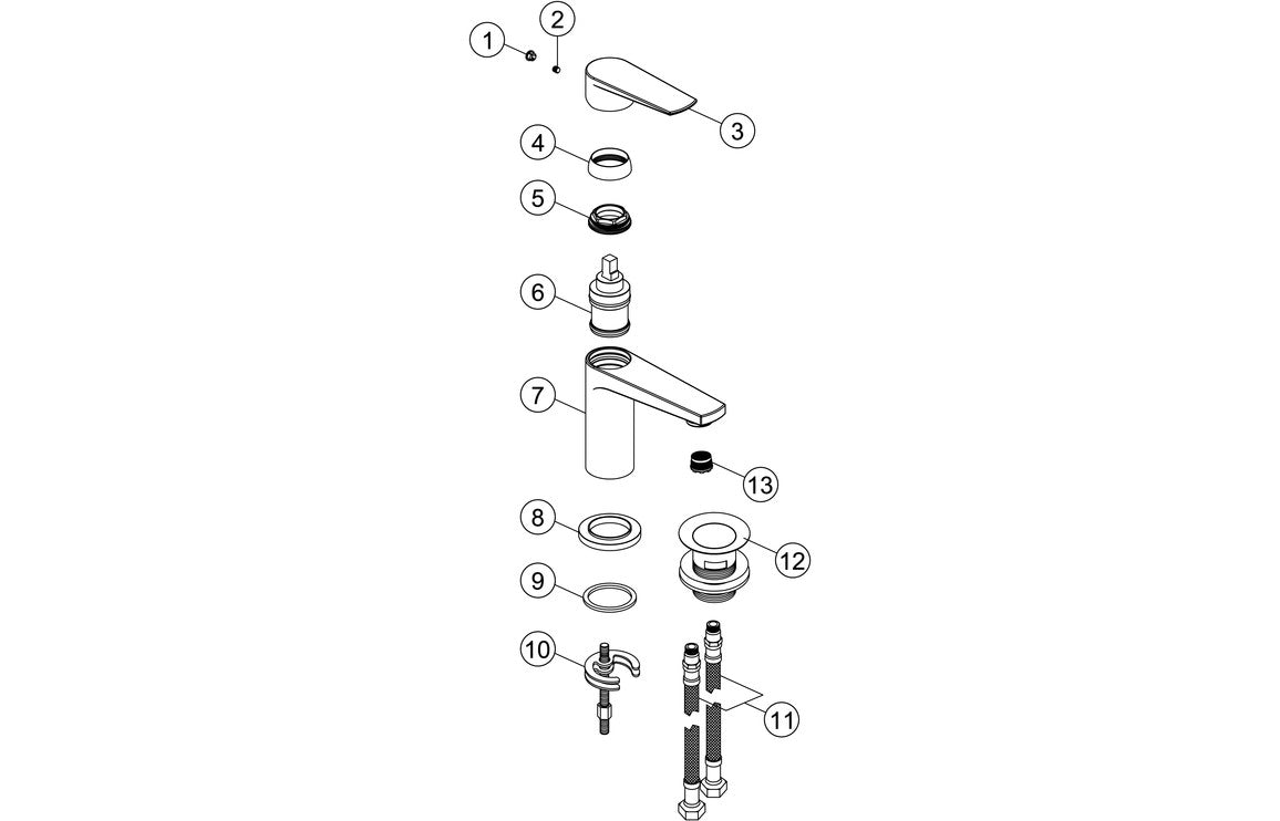 Cassini Basin Mixer - Chrome
