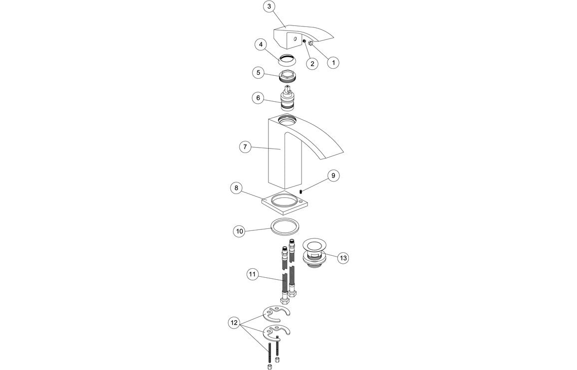 Corsica Basin Mixer - Chrome