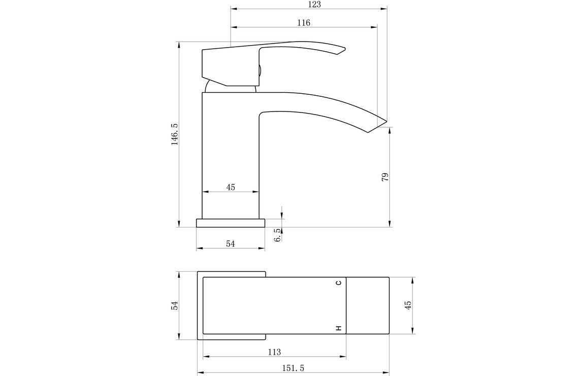 Corsica Basin Mixer - Chrome