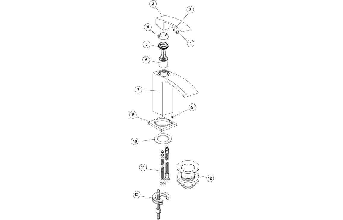Corsica Cloakroom Basin Mixer - Chrome