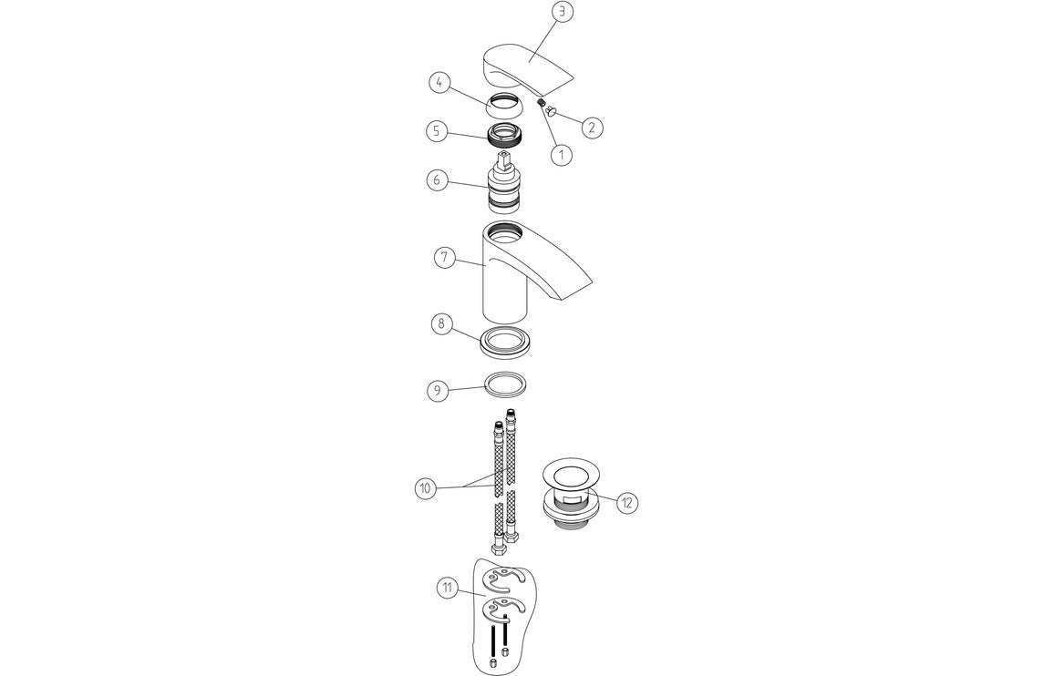 Vesso Basin Mixer - Chrome