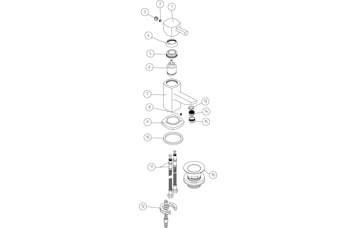 Toulon Basin Mixer - Chrome