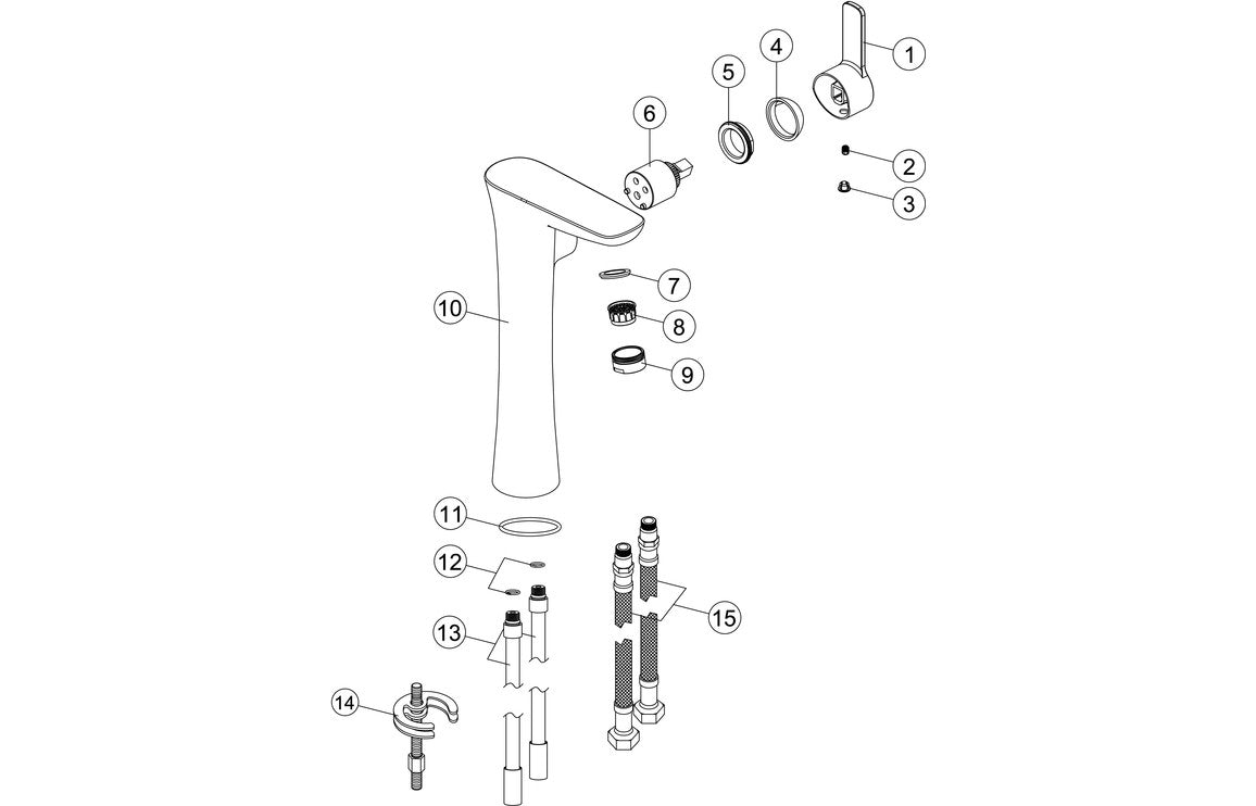 Asola Tall Basin Mixer - Chrome