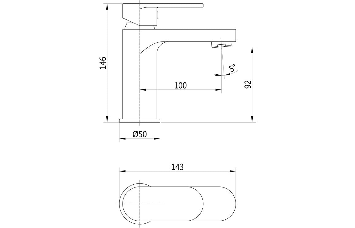 Santo Basin Mixer & Waste - Chrome