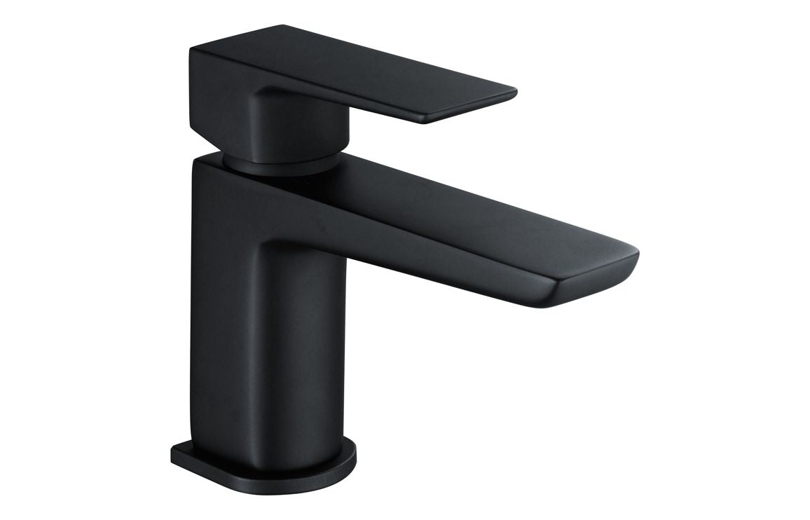 Berio Cloakroom Basin Mixer & Waste - Matt Black