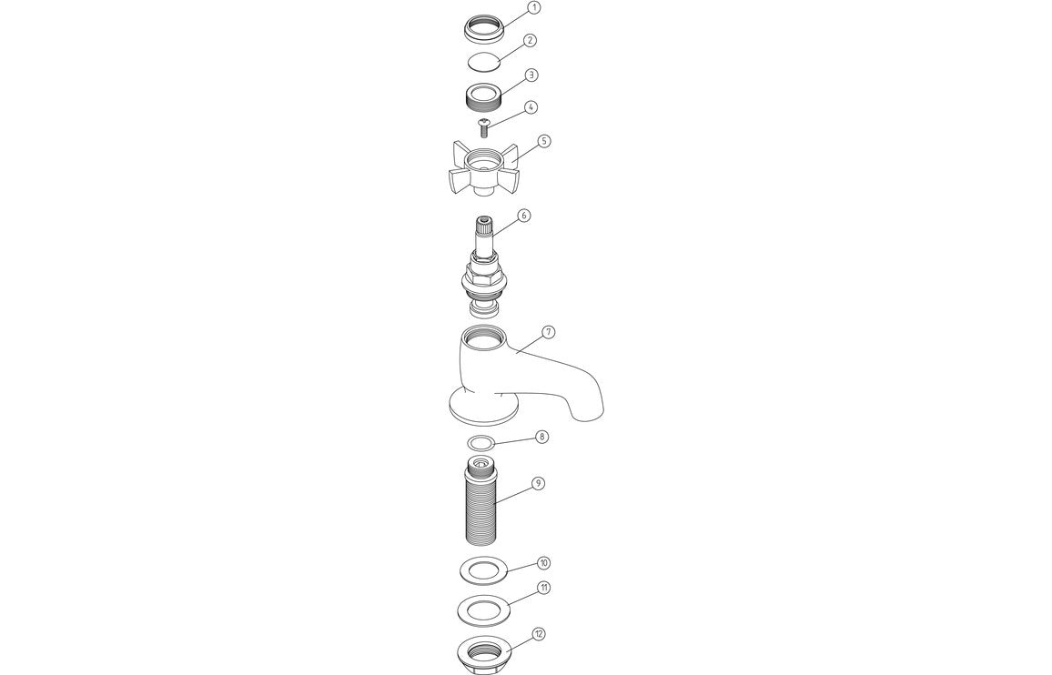 Bordon Basin Taps - Chrome