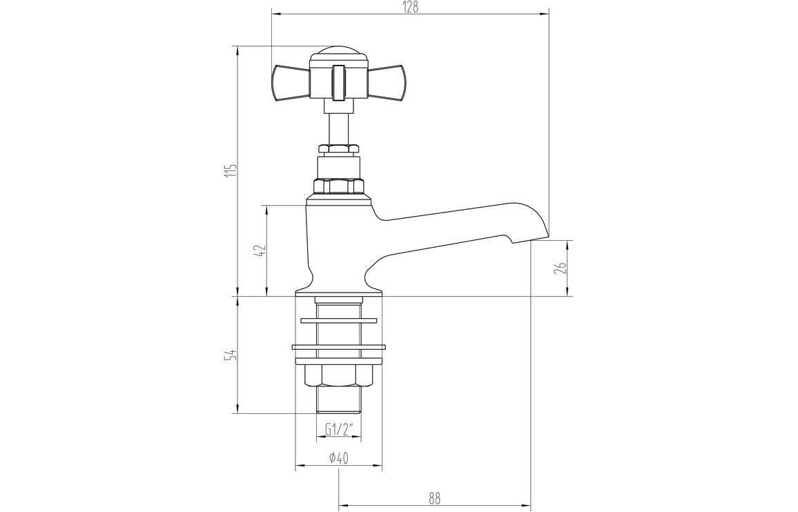 Bordon Basin Taps - Chrome