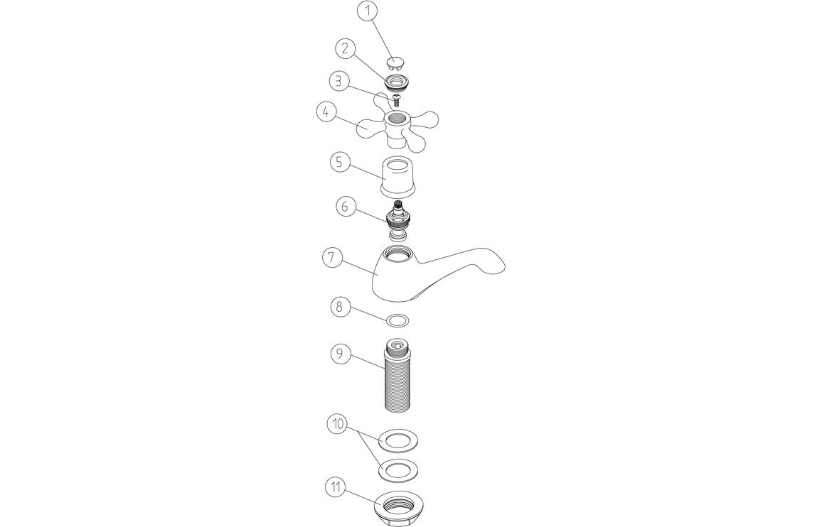 Salton Basin Pillar Taps - Chrome