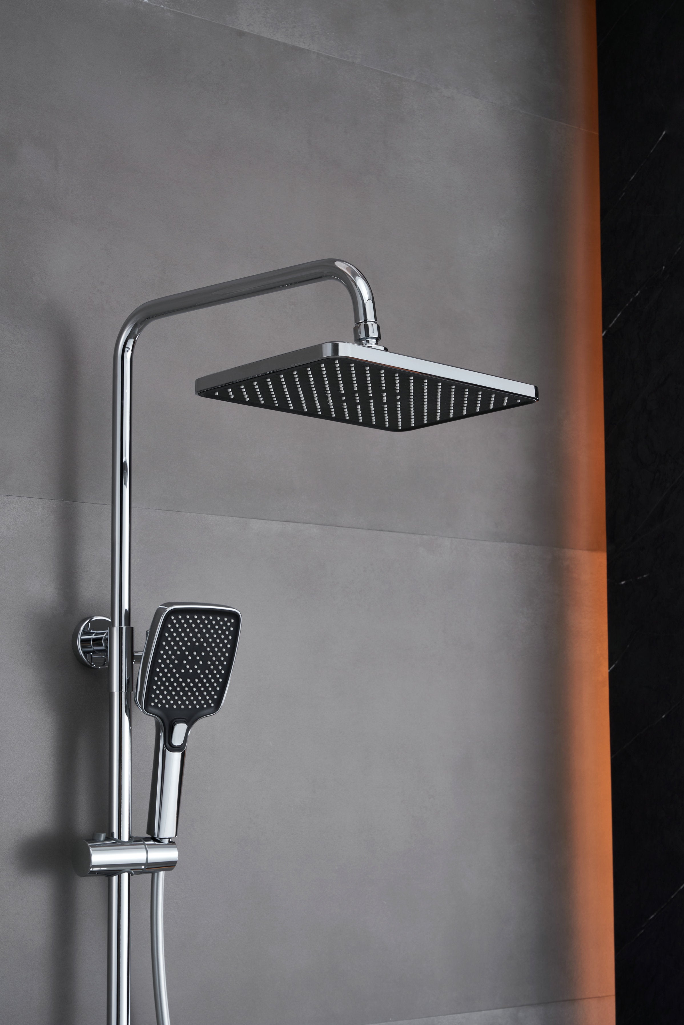 Novo Multi Chrome Modern Mixer Shower System 3-Function Solid Brass