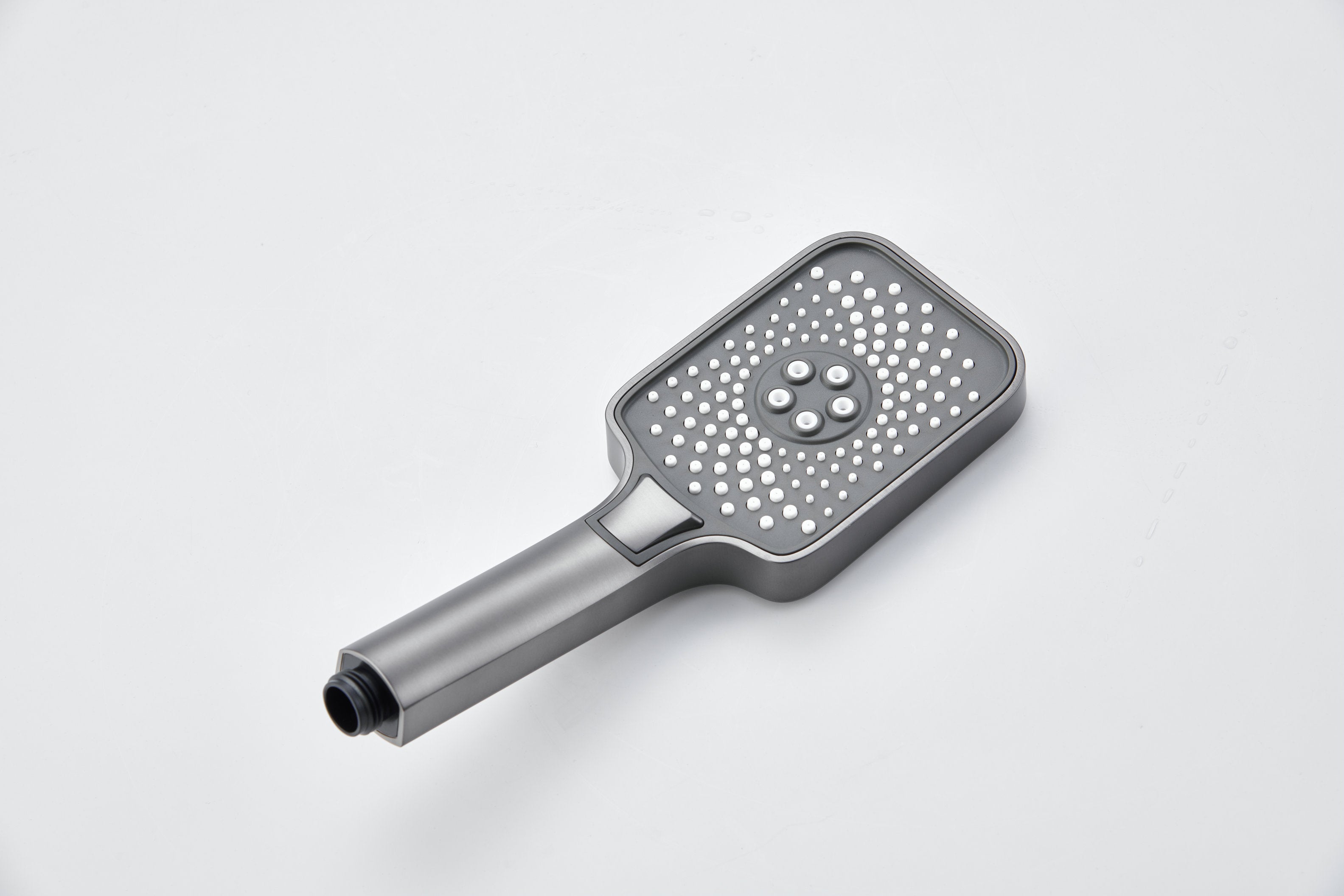 Novo Dynamic Thermostatic Brushed Gunmetal Modern Mixer Shower System 4-Function Solid Brass
