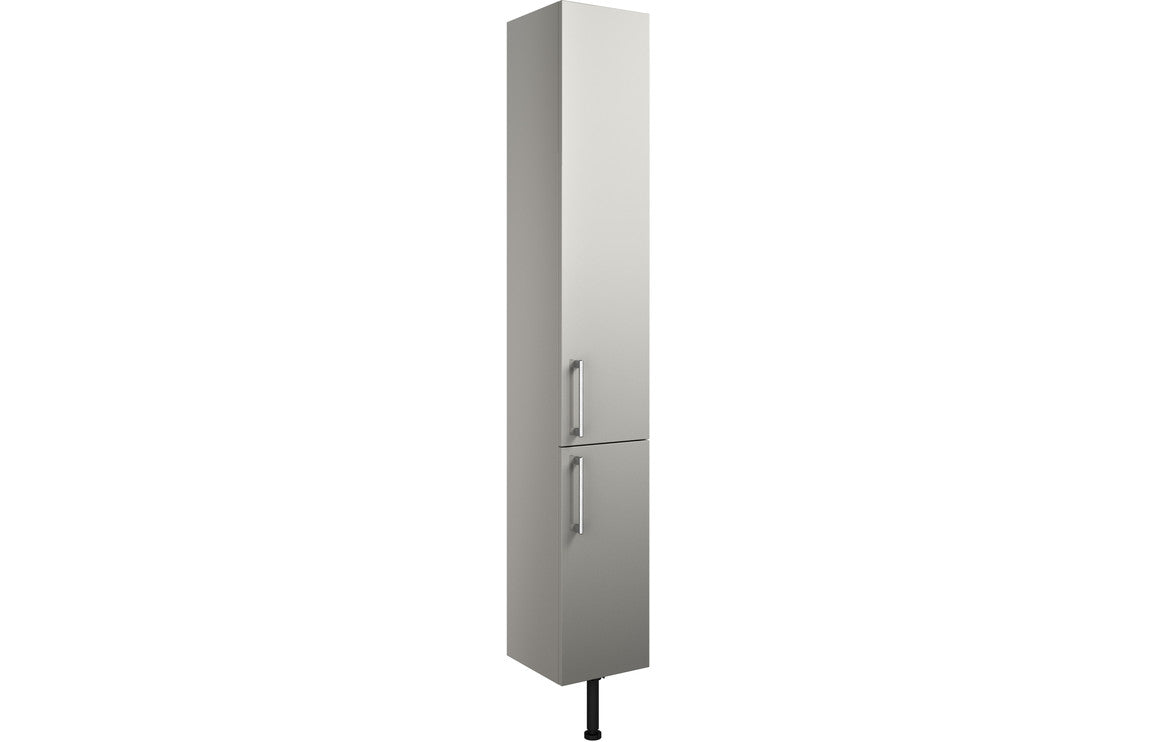 Alba 300mm 2 Door Tall Unit - Light Grey Gloss