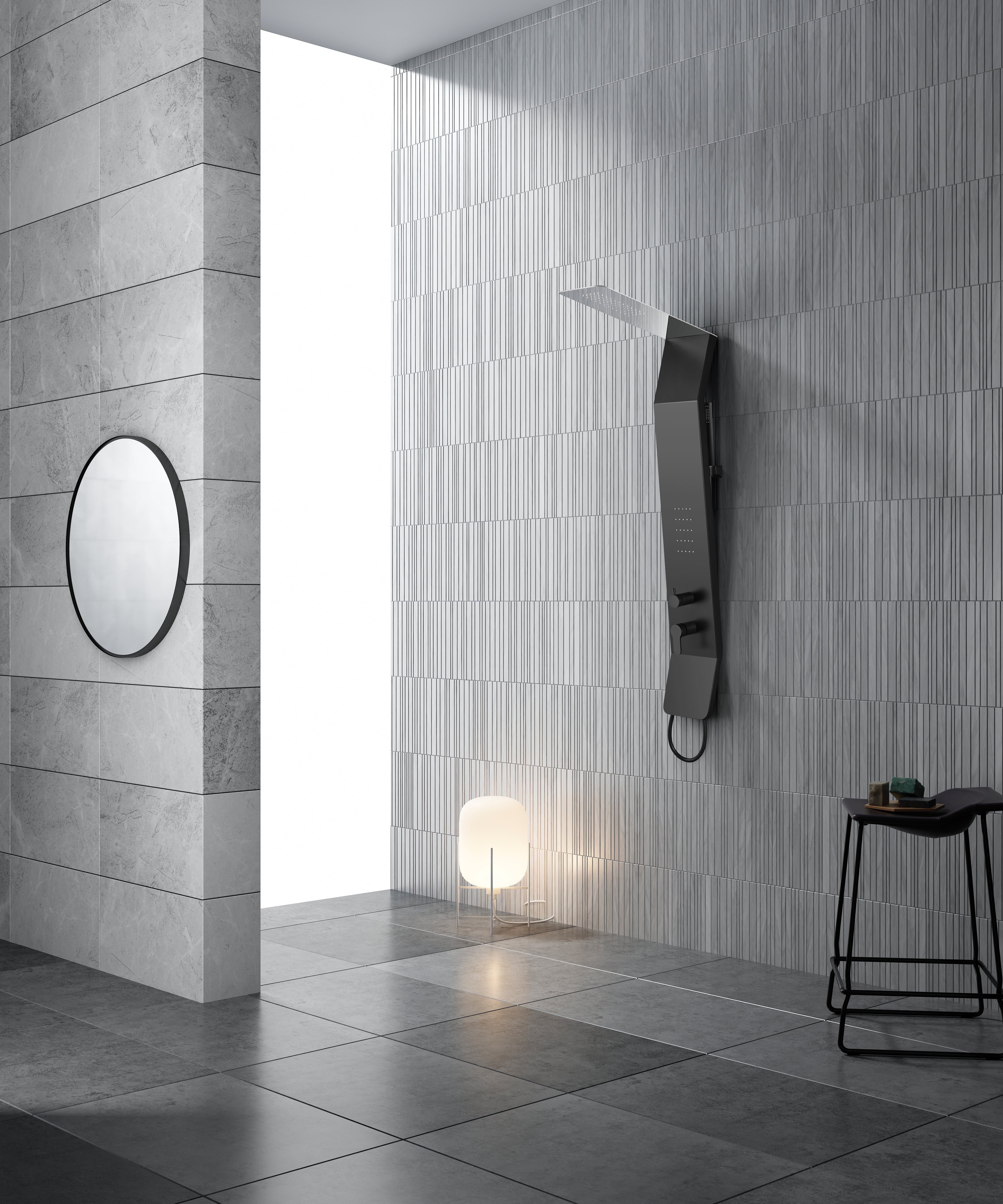 Novo Dynamic Aluminium Designer Column shower Pack