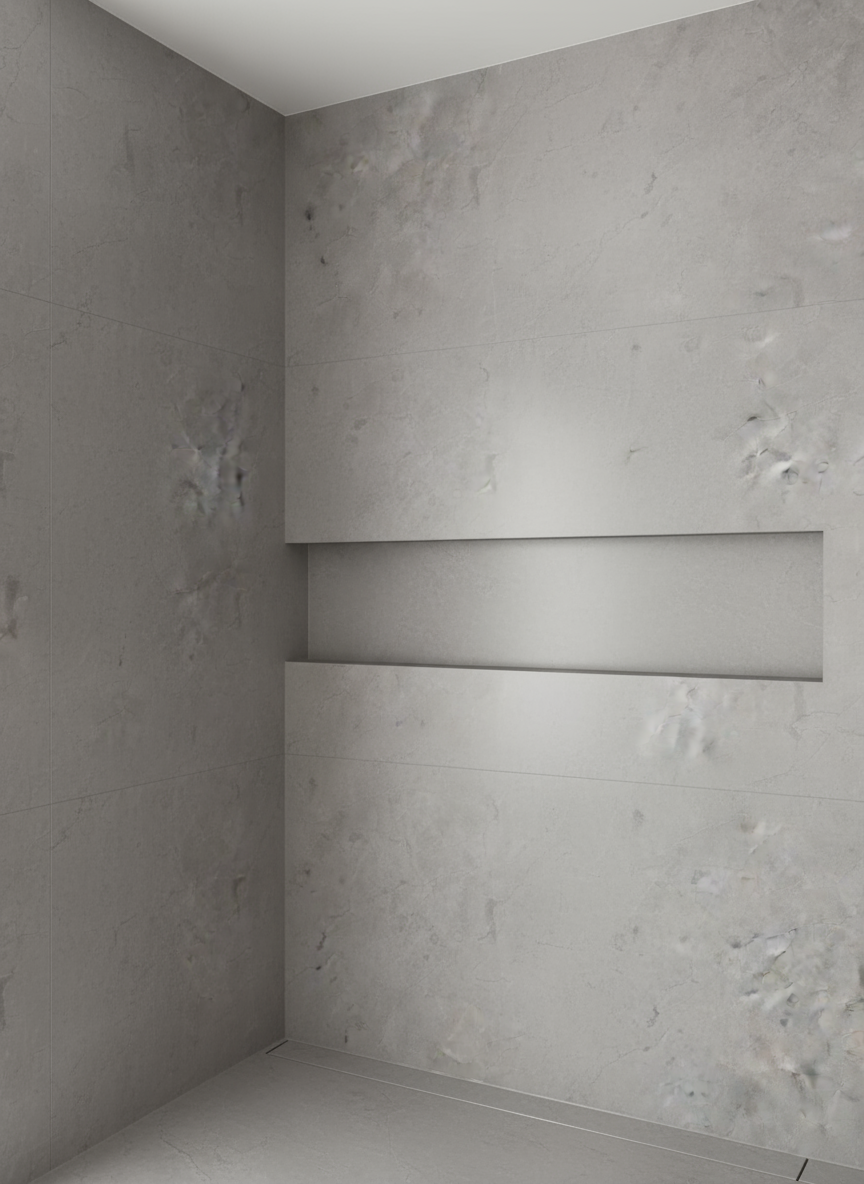 Shower Wall Panel 1200 Grey Concrete Premier