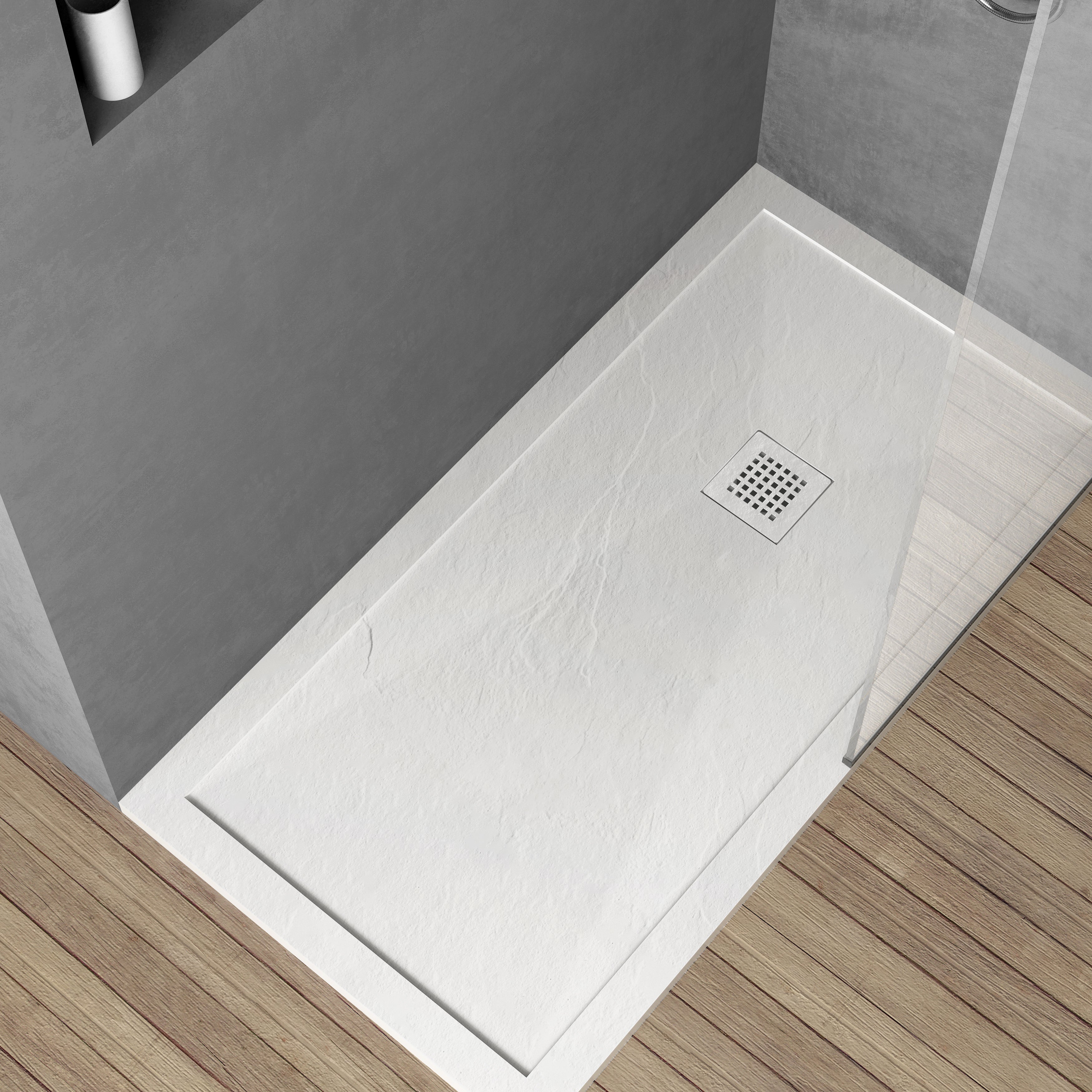 Novo I Series Solid Slate Stone 30mm Shower Tray with Waste System