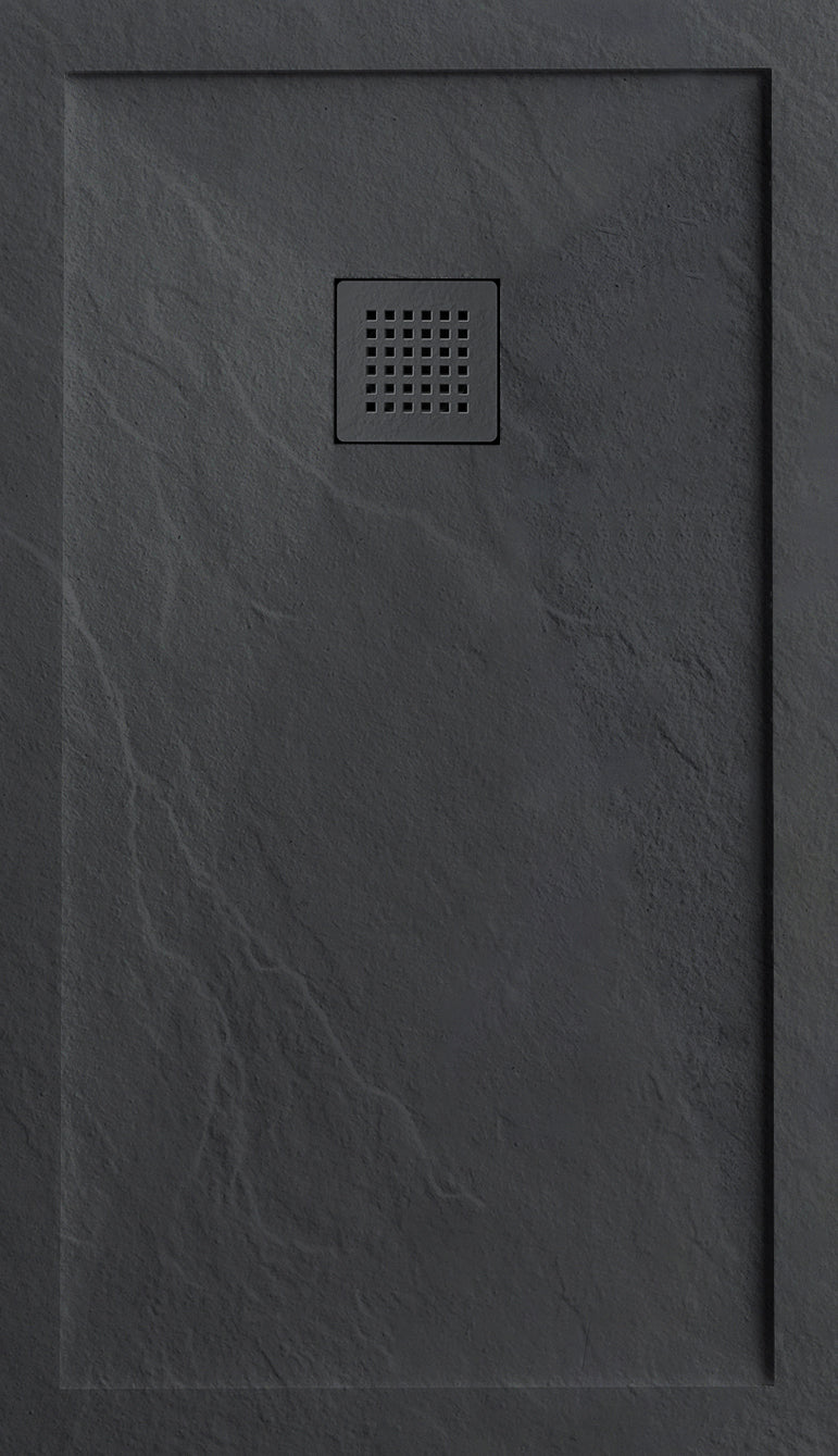 Novo I Series Solid Slate Stone 30mm Shower Tray with Waste System