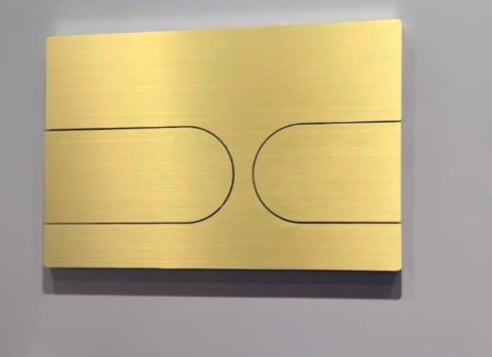 Novo Dual Flush Plate S001-BRUSHED BRASS/ GOLD