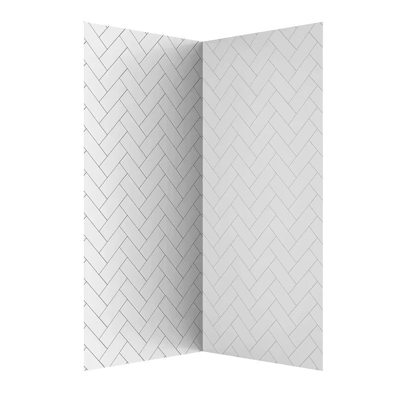 Shower Wall Panel 1200 White Metro Tile