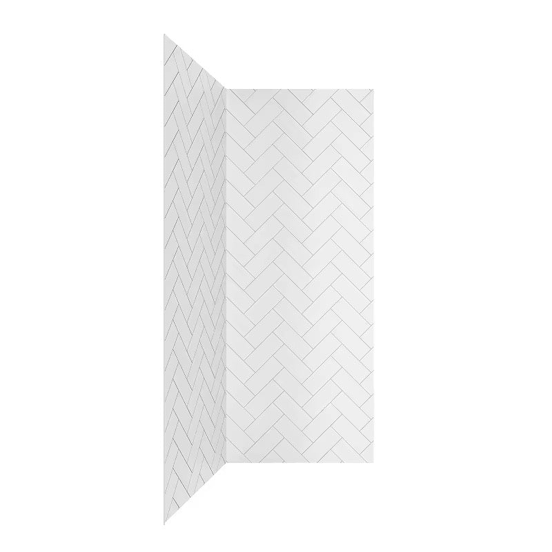Shower Wall Panel 1200 White Metro Tile