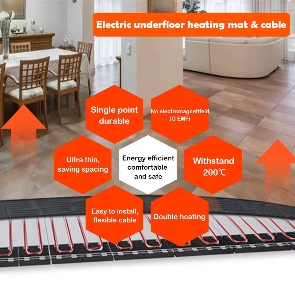 Novo 200W Quick Warmrite Electric Self Adhesive Underfloor Heating Mat