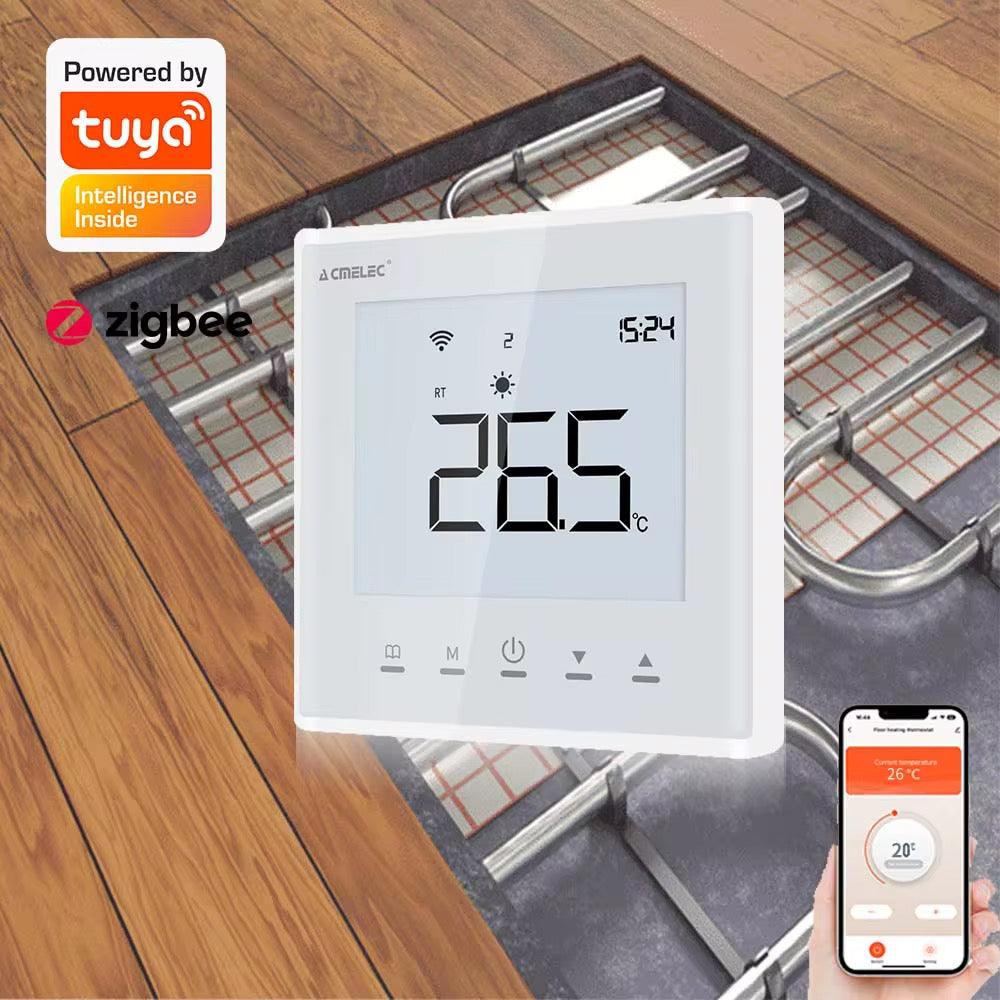 Novo Smart WiFi Glass Thermostat Black