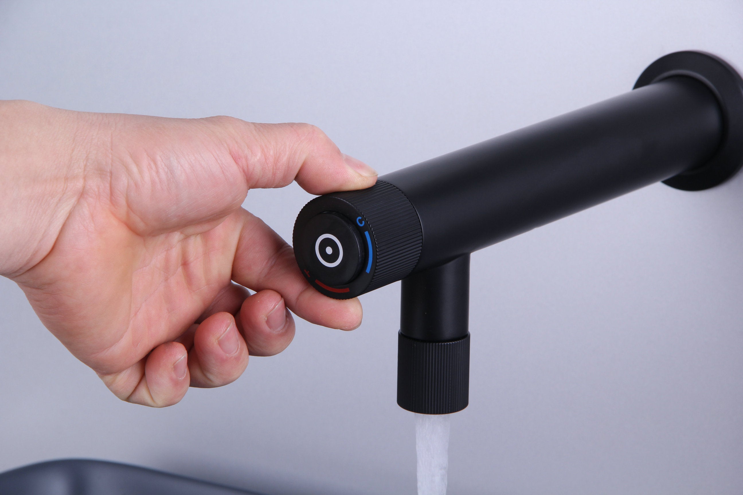 Novo HC-5 Chrome Wall Mounted Basin Mixer Tap