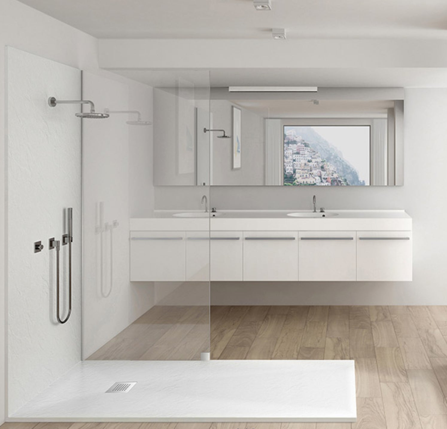 Novo F Series 1100x800 Slate Stone 25mm Shower Tray with Waste System