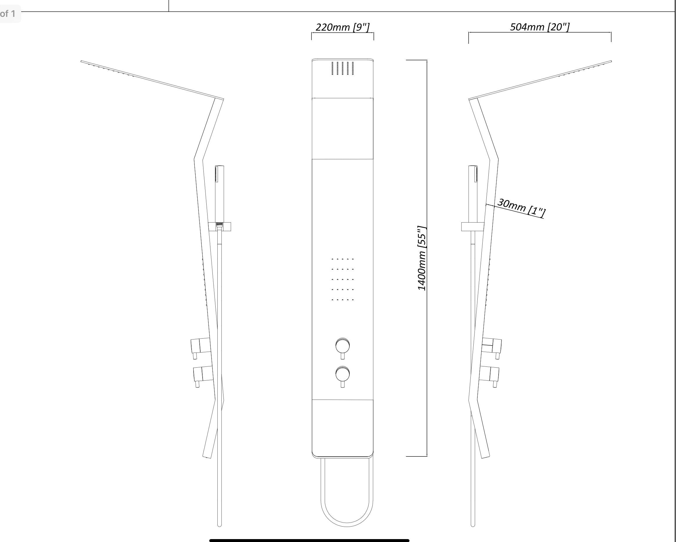 Novo Dynamic Aluminium Designer Column shower Pack