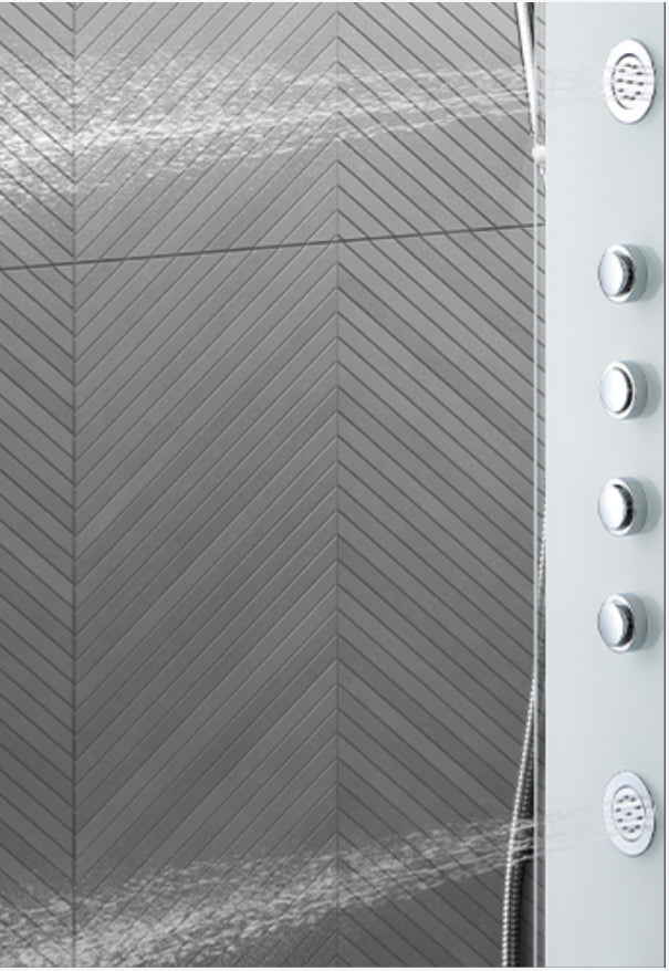 Novo Glass Aluminium Designer Thermostatic Column shower Pack
