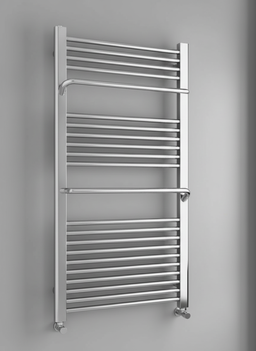 Novo D20 Bar Towel Warmer Radiator - Matt Black
