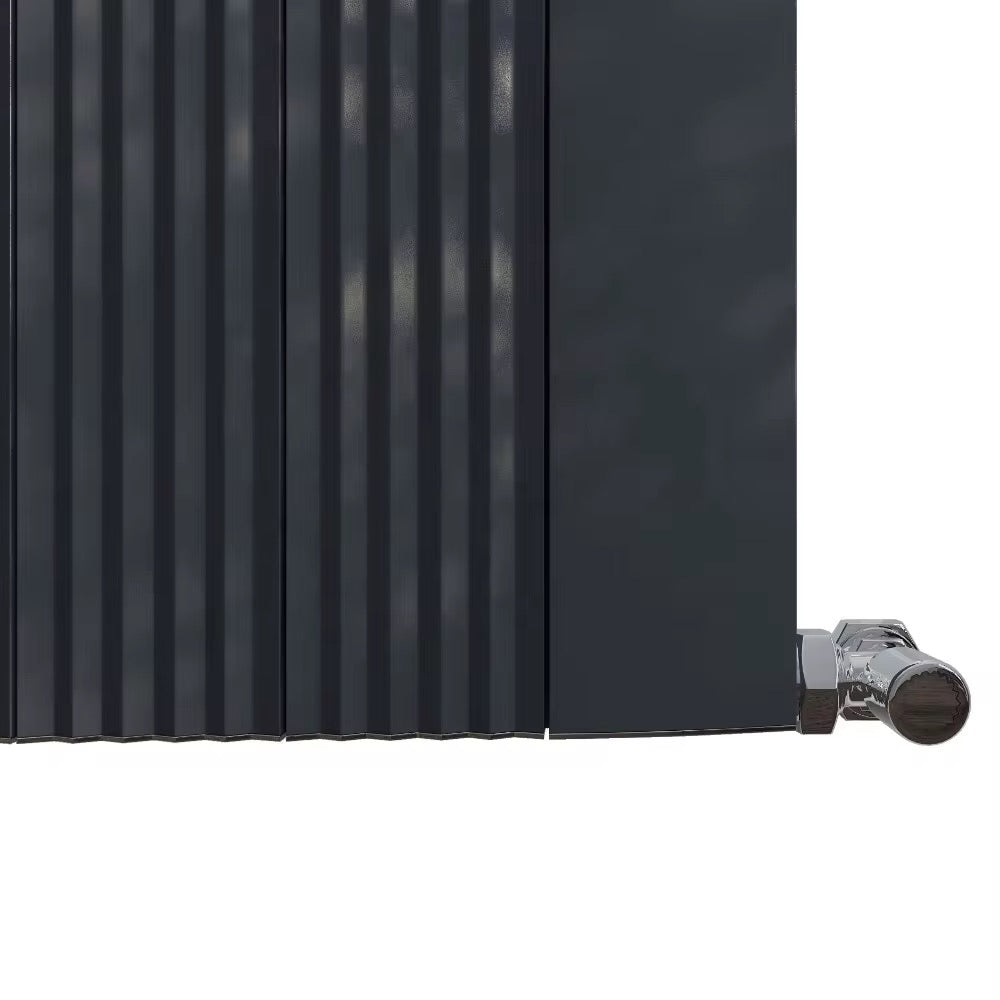 Novo Wave-AL 600mm High Double Panel Horizontal Aluminium Radiator- Anthracite