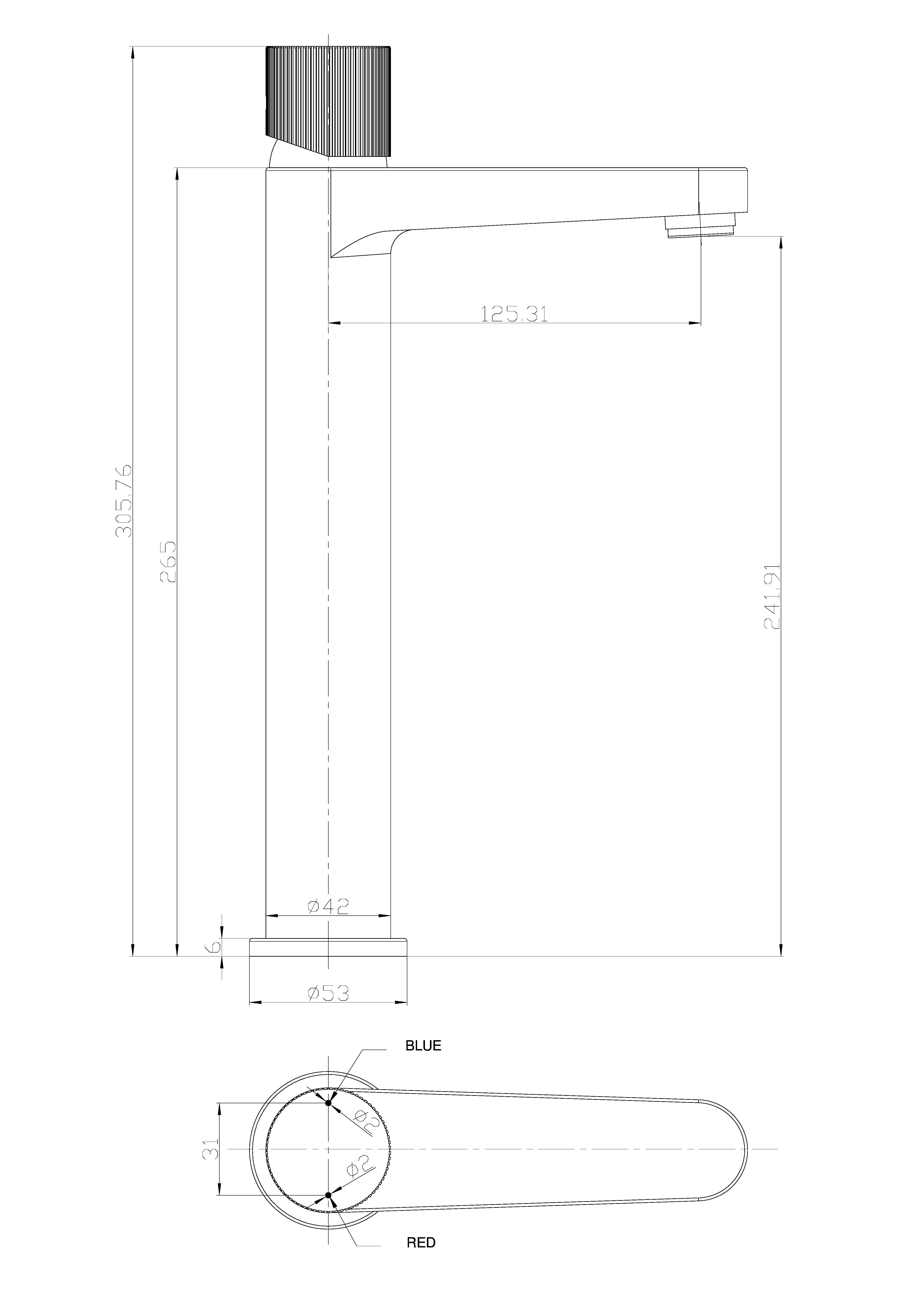 Tall Basin Mixer Brushed Brass