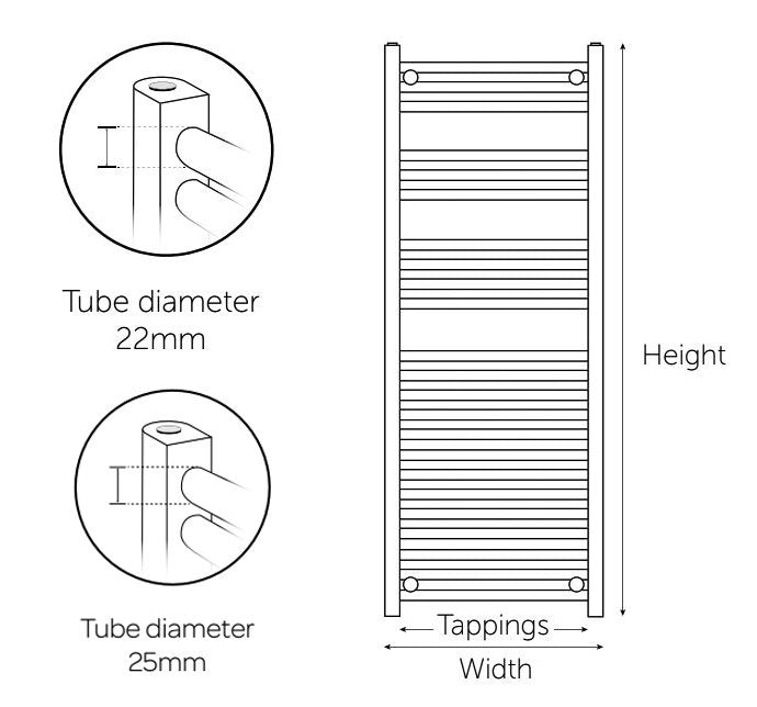 Kartell K-Rail 300mm Wide Straight Towel Rail