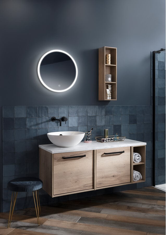 Crosswater Infinity LED Illuminated Round Mirror