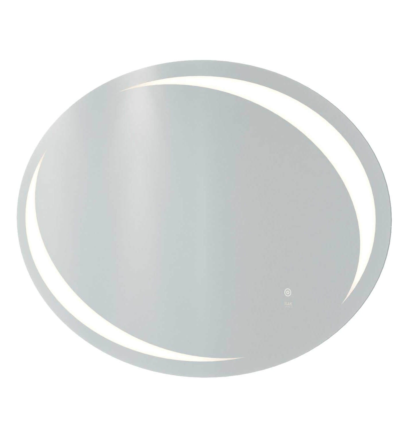 RAK Hades LED Illuminated Oval Mirror With Demister And Touch Sensor Switch 900 x 600mm
