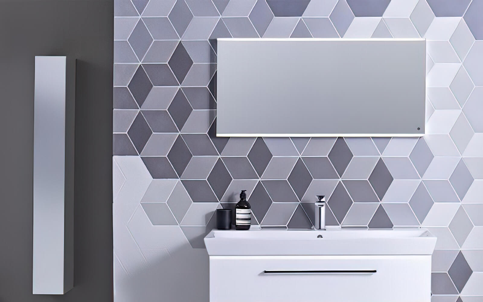 HIB Zircon 50 Portrait LED Bathroom Mirror