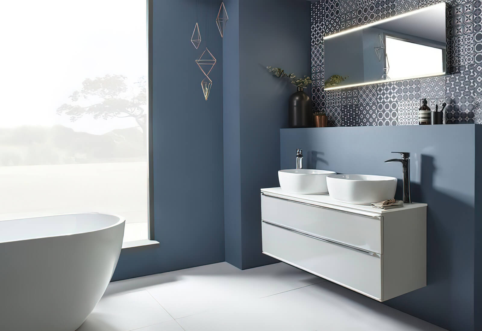 HIB Zircon 50 Portrait LED Bathroom Mirror