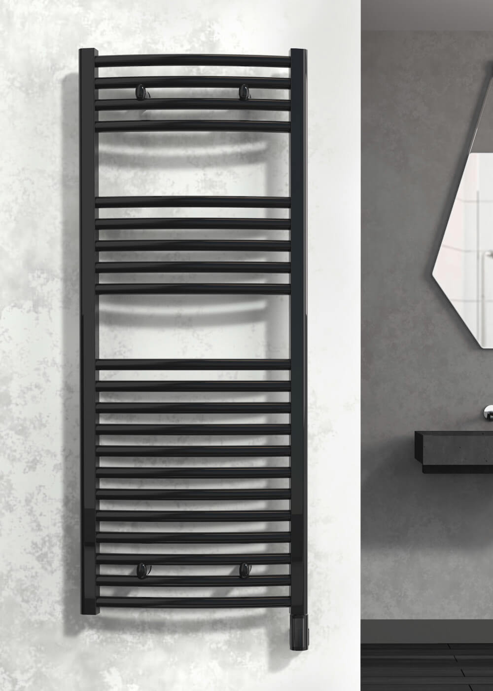 Reina Diva 600mm Wide Flat Towel Rail