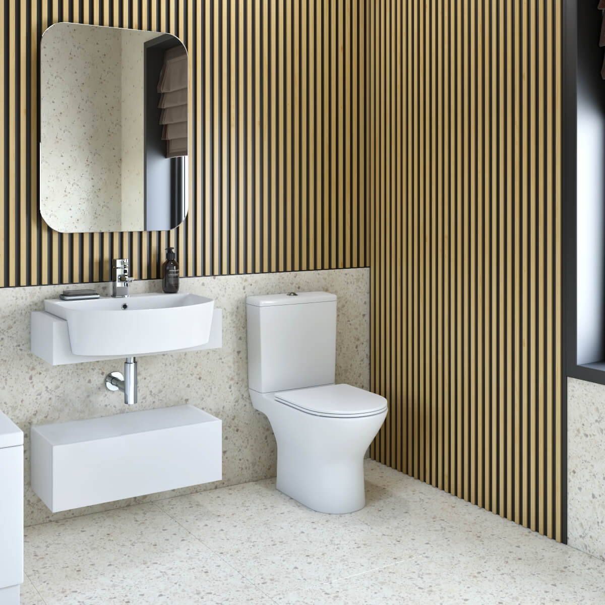 Joseph Miles Aura LED Mirror With Demister Pad And Shaver Socket