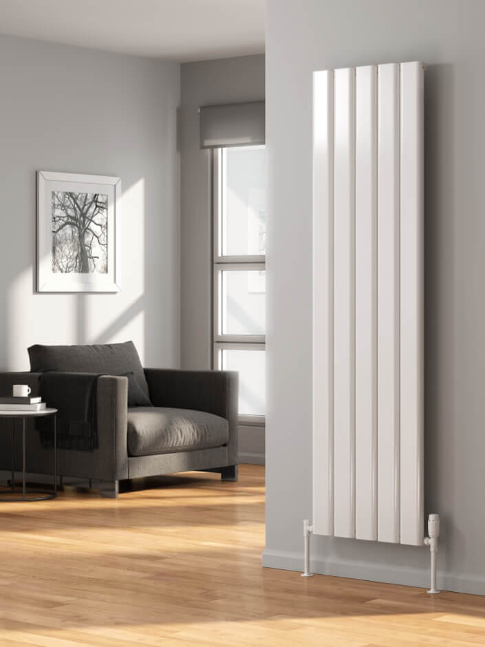 Reina Vicari 1800mm High Single Vertical Aluminium Radiator