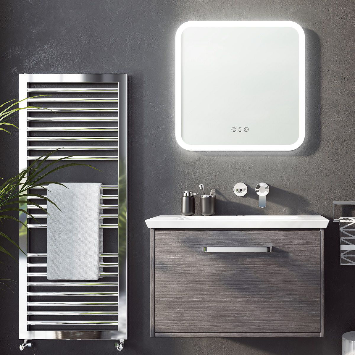 Crosswater Svelte Landscape Illuminated Mirror