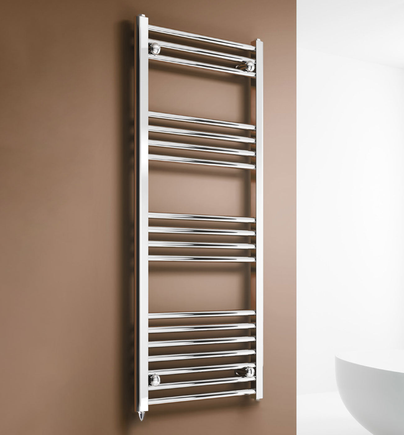 Reina Capo 500mm Wide Flat Steel Towel Rail