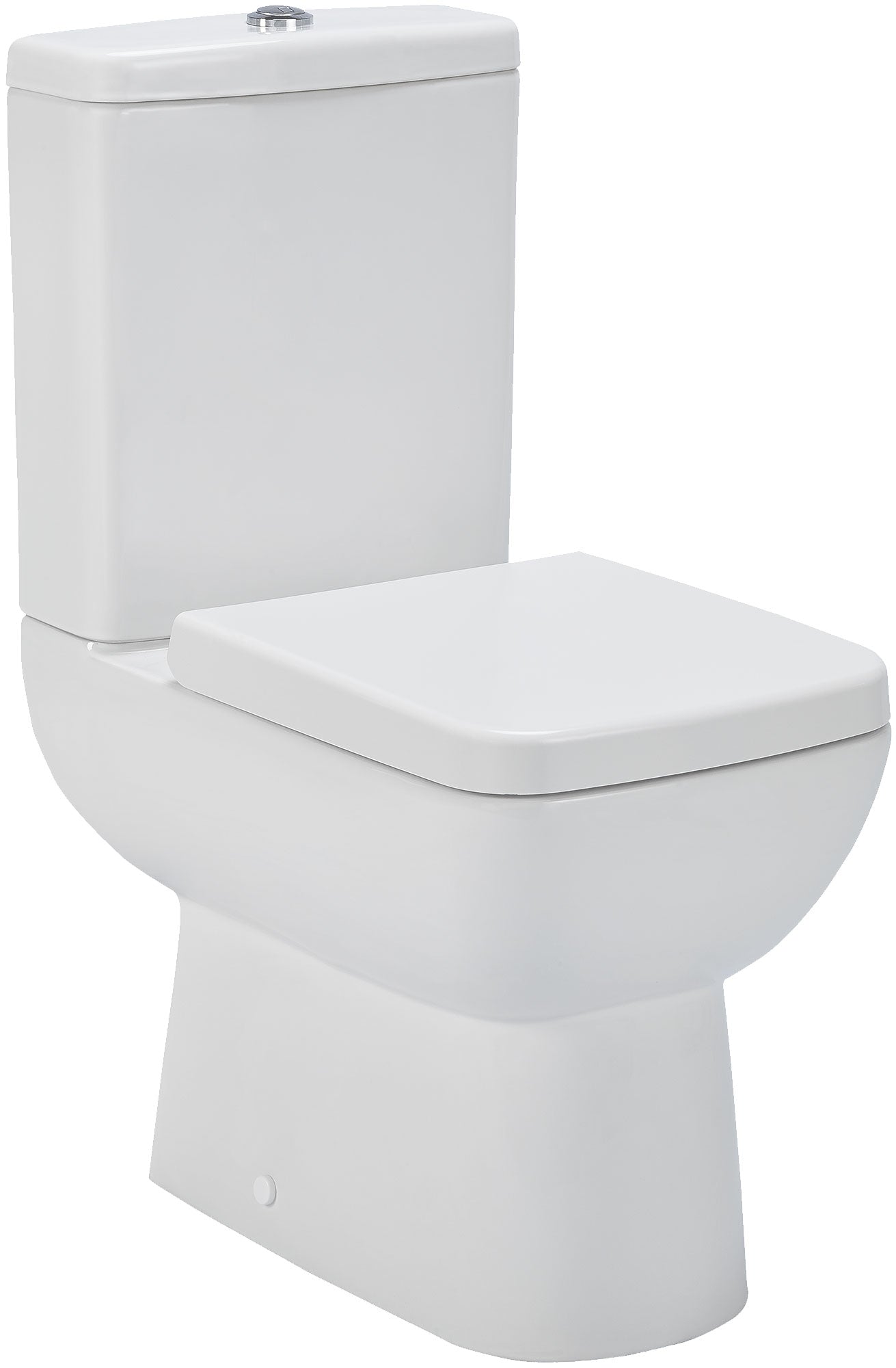 Nuie Ambrose 380mm Compact Semi Flush To Wall Pan With Cistern And Seat