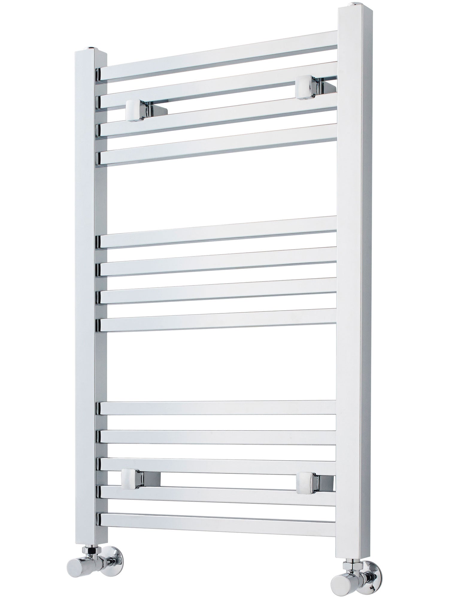 Nuie 500mm Wide Chrome Square Heated Towel Rail