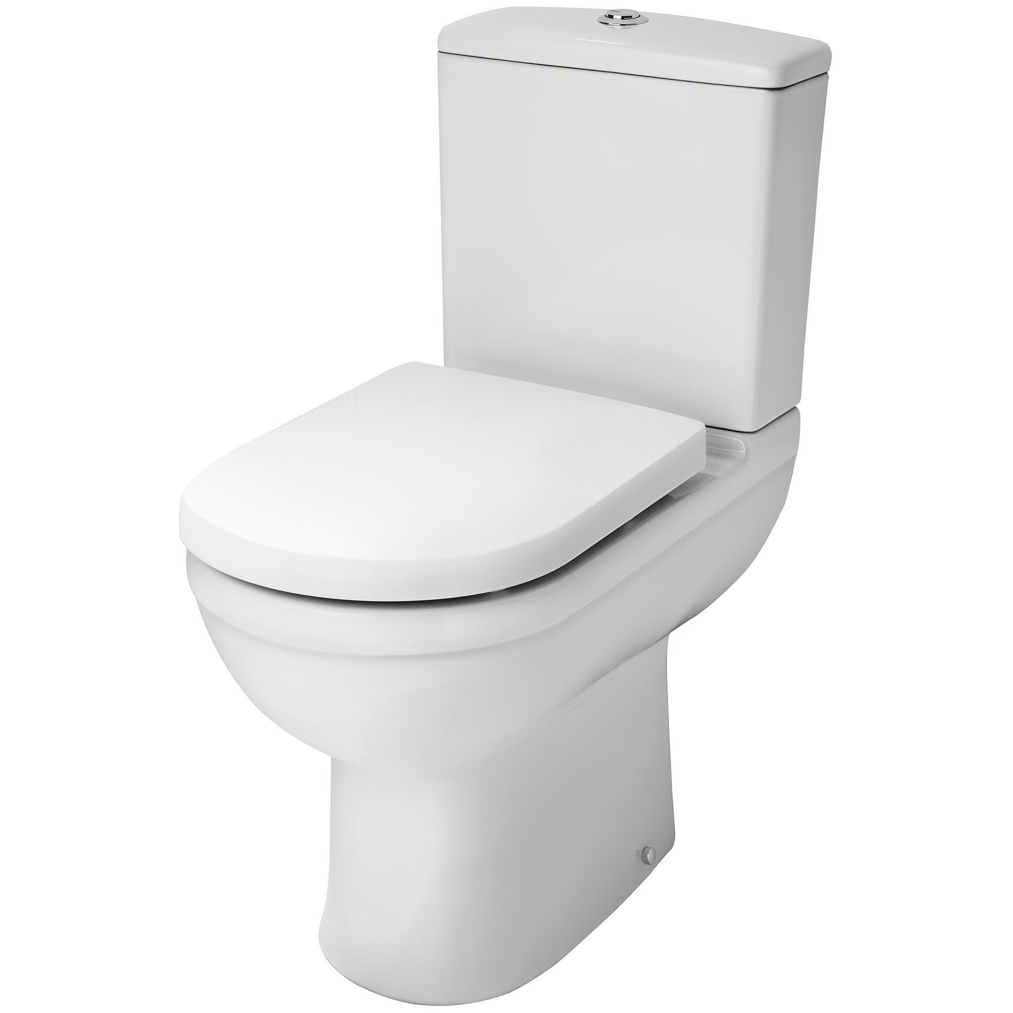 Nuie Ivo 375 x 625mm White Close Coupled Comfort Height WC Pan And Cistern