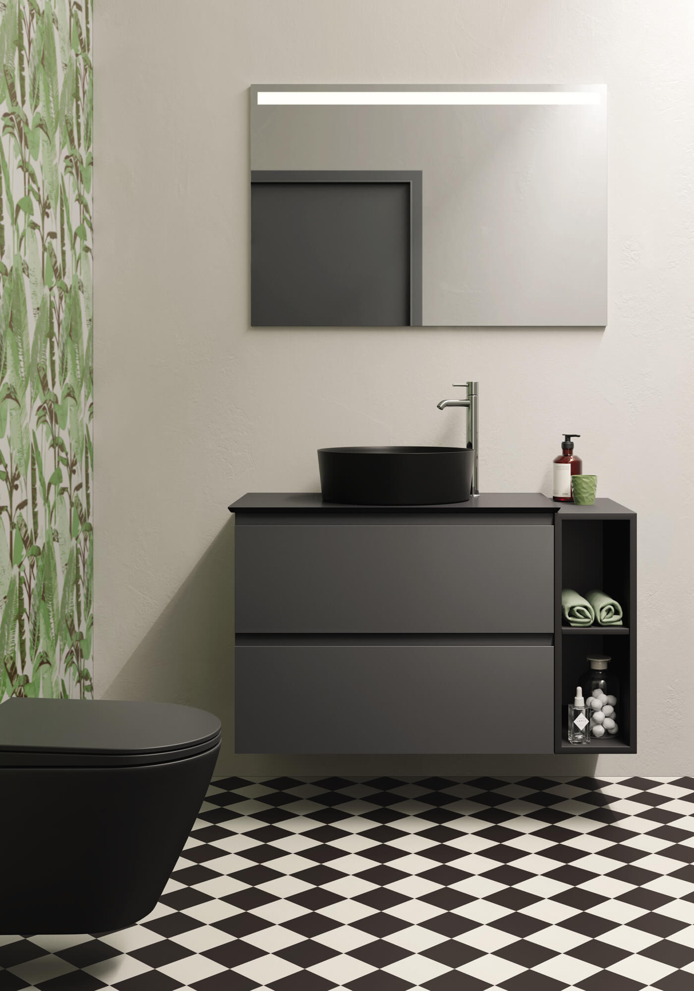 RAK Joy Wall Hung Bathroom Mirror With LED Light And Demister Pad